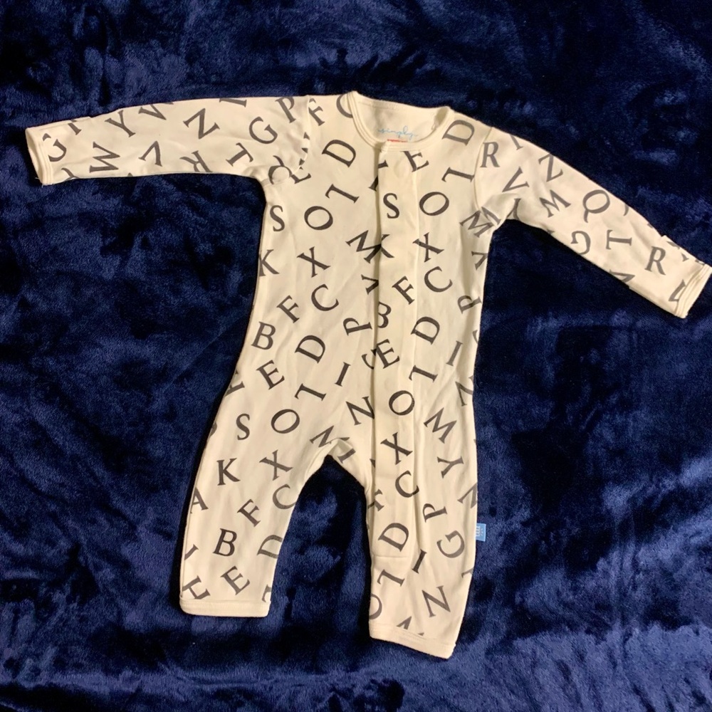 Magnetic Me Alphabet Letters Coveralls Footless Pajamas